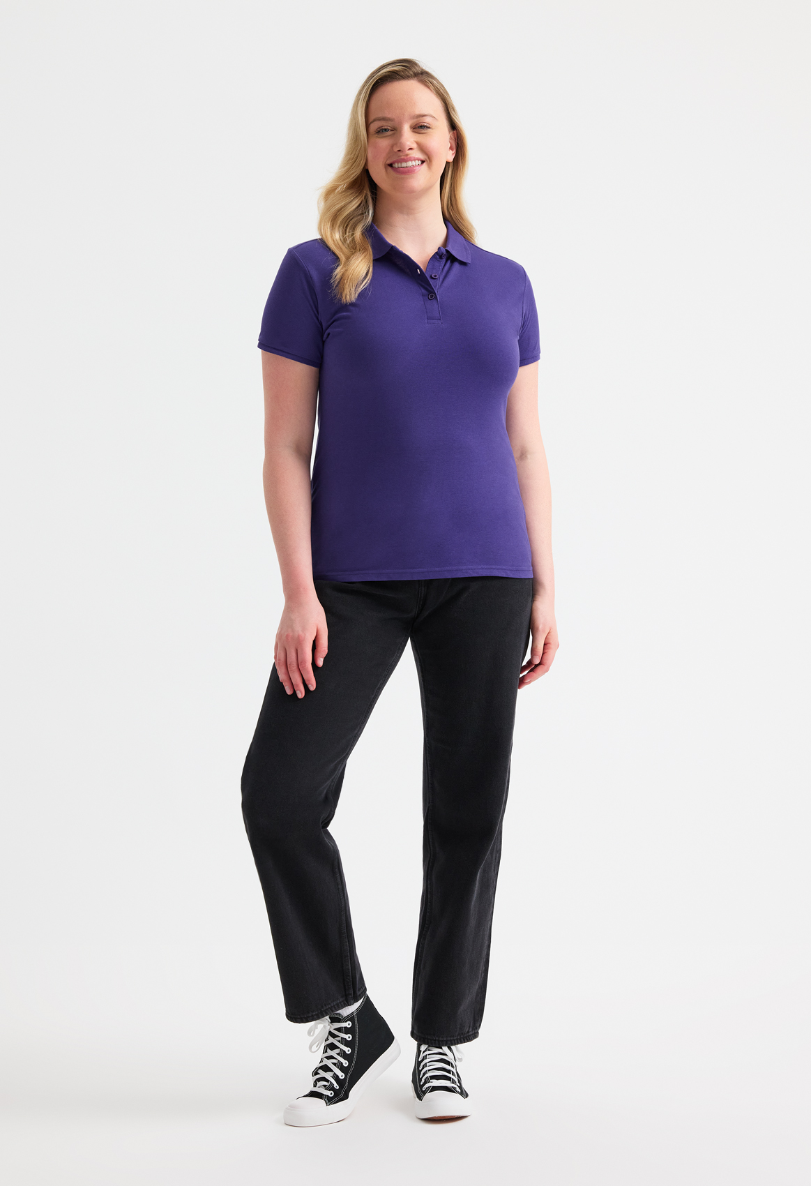 Ladies Active Cotton Poloshirt - Image 5