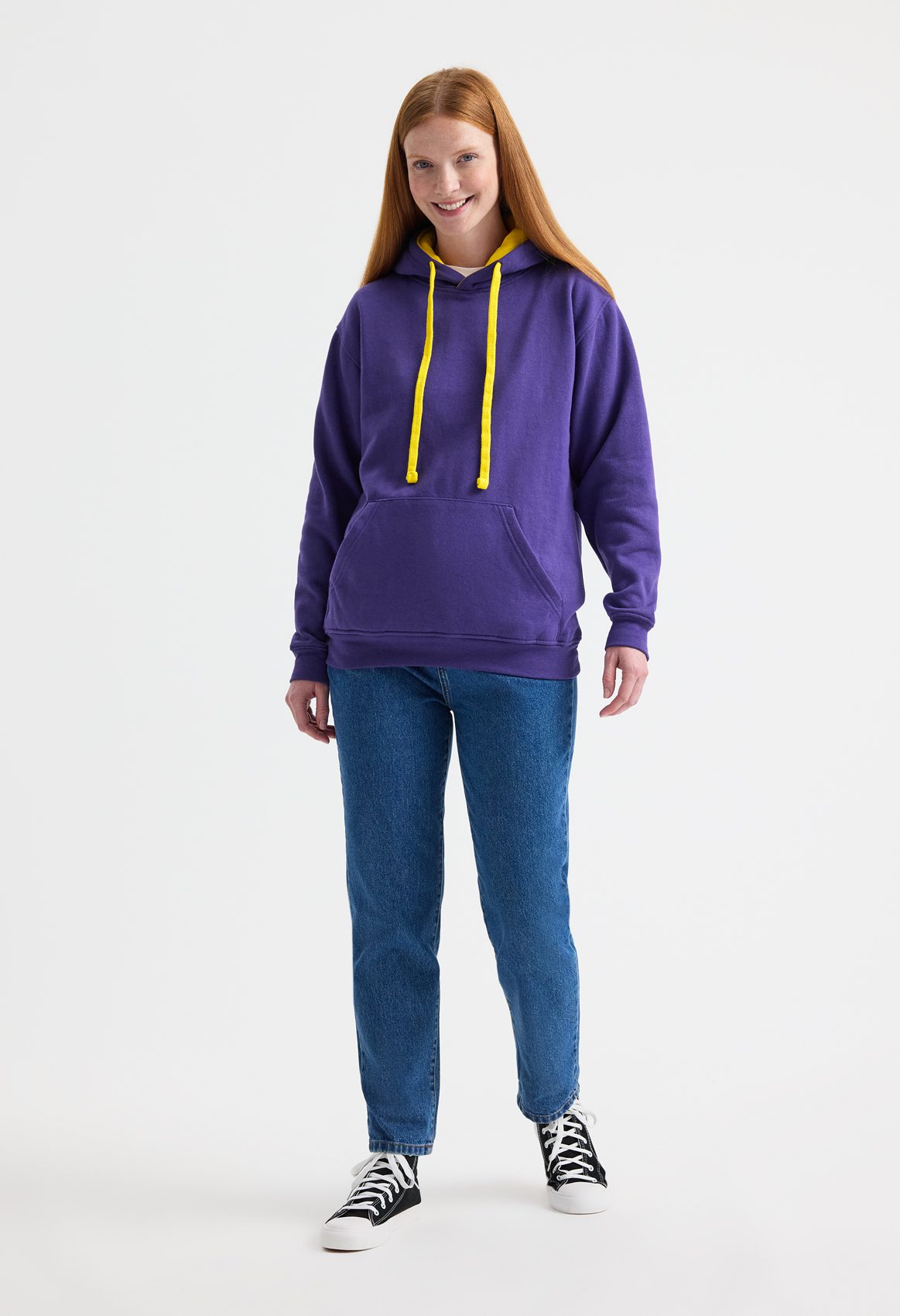 Contrast Hooded Sweatshirt - Image 3